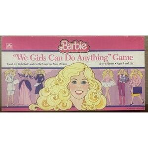 VINTAGE MATTEL 1986 BARBIE WE GIRLS CAN DO ANYTHING, COMPLETE CAREERS BOARD GAME
